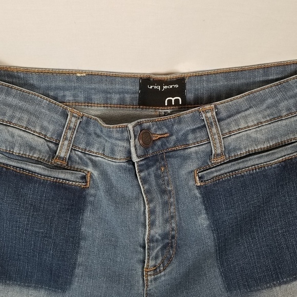 UNIQ jeans flare bell Hippie retro faded distressed - Picture 3 of 6